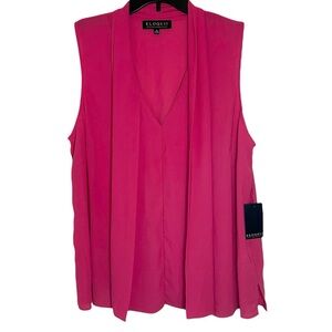 ELOQUII NWT Pink Sleeveless V-Neck Blouse 16